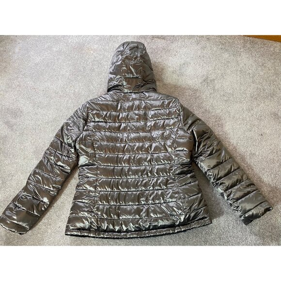 Andrew Marc Reversible Jacket Silver & Black Faux Fur Jacket Large - Picture 2 of 12